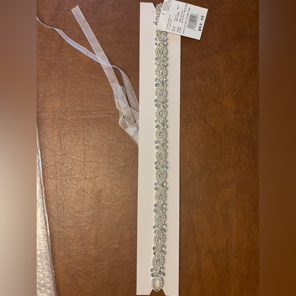David’s bridal mixed stone Sash for wedding gown